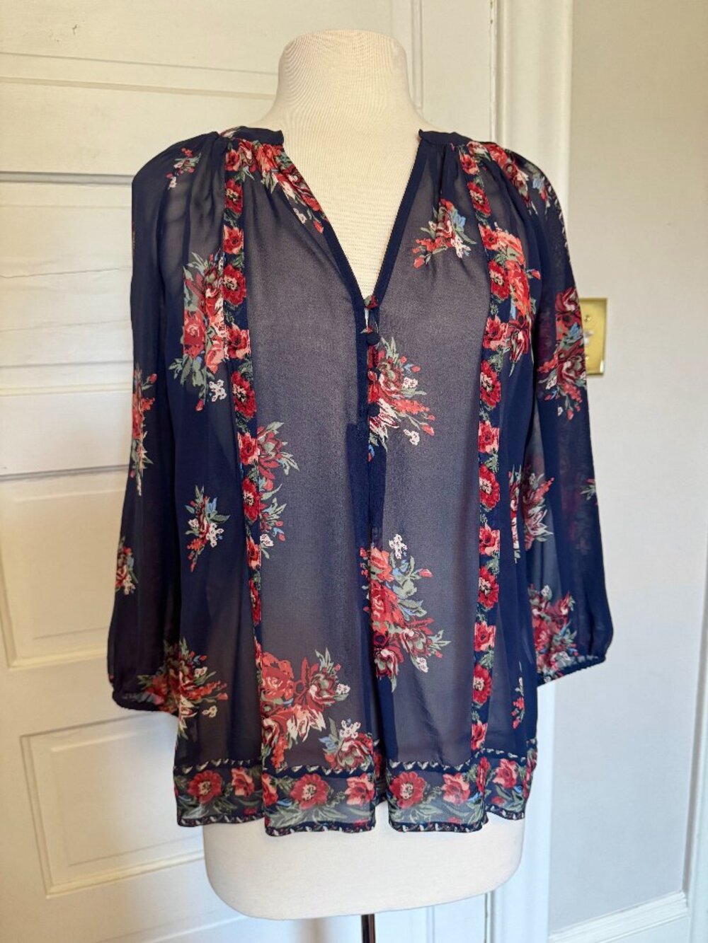 Joie Silk Floral Blouse - Picture 2 of 5